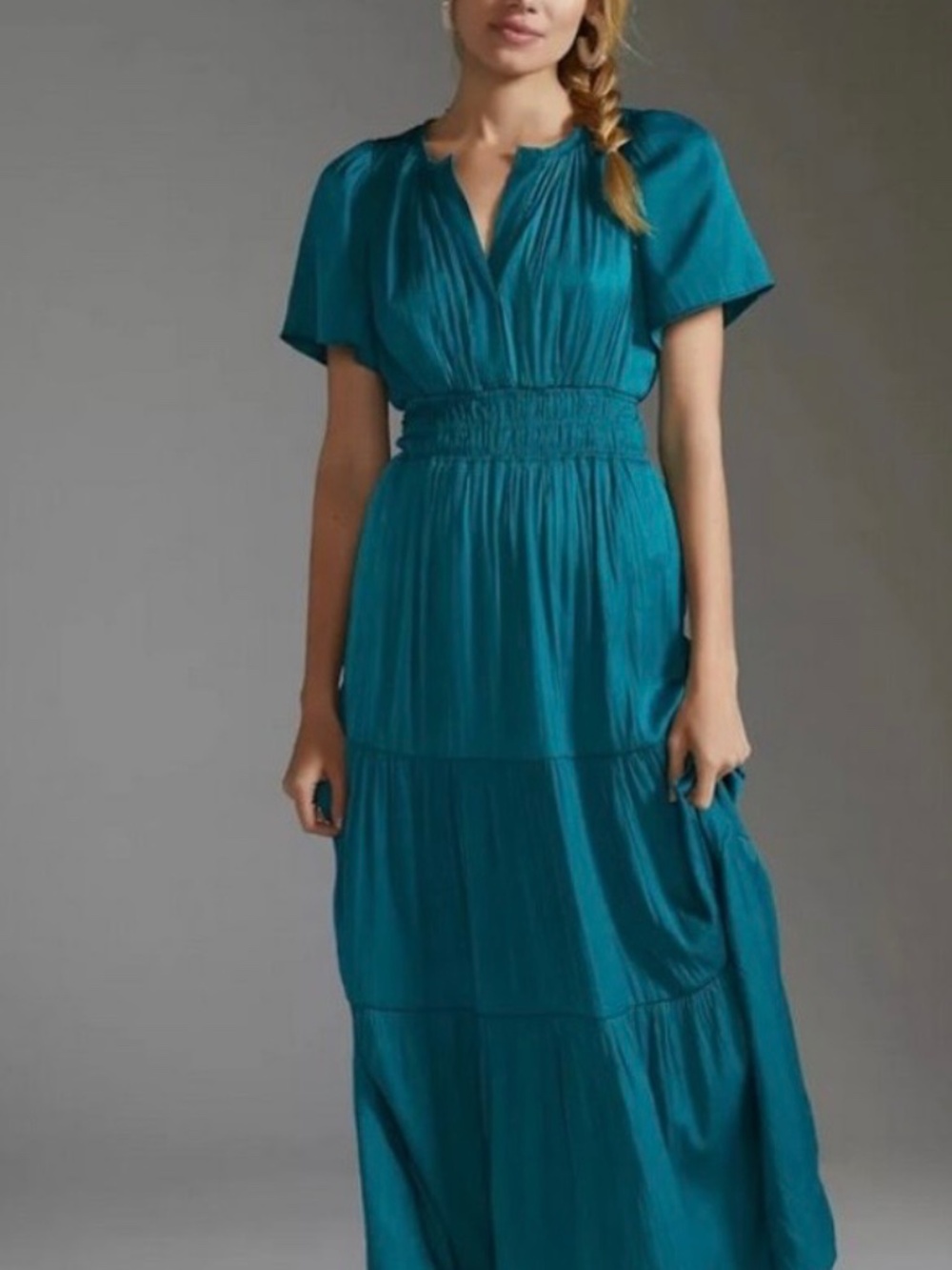 Anthropologie Somerset Maxi dress Emerald Green M